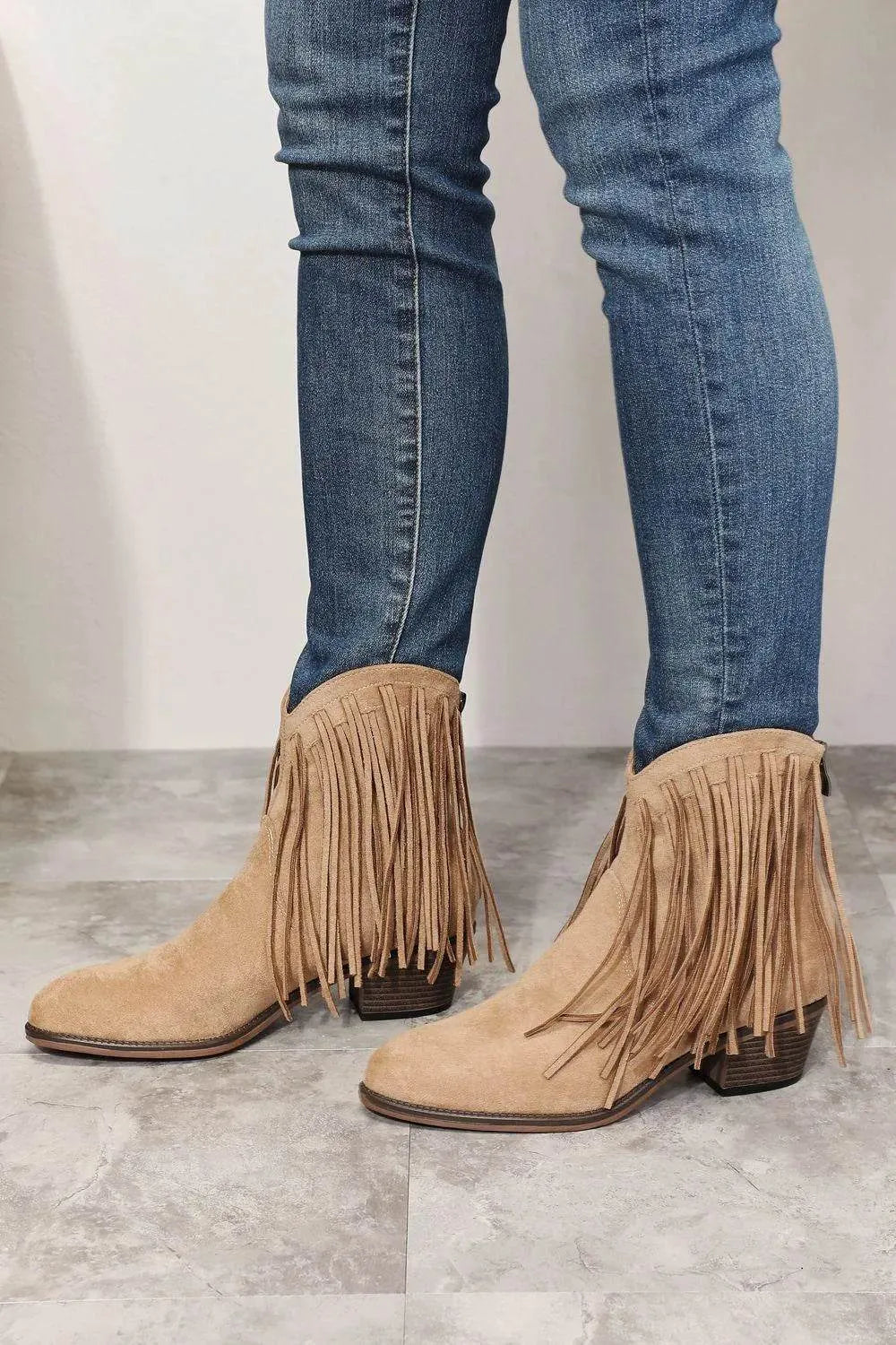 Legend Women's Fringe Cowboy Western Ankle Boots - Bona Fide Fashion