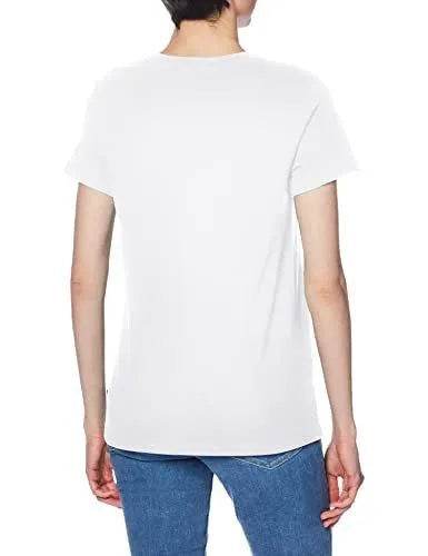 Levi's Women's Perfect Tee-Shirt, Core Housemark White, Small - Bona Fide Fashion