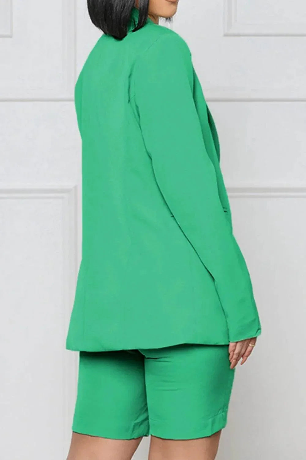 Long Sleeve Blazer and Shorts Set - Bona Fide Fashion