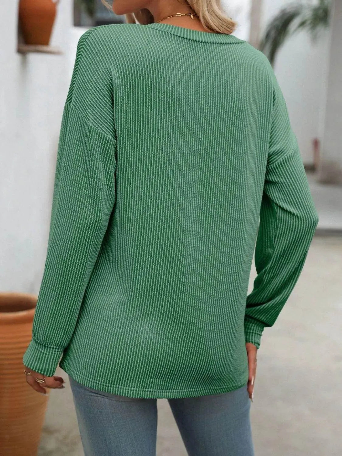 Mandy V-Neck Long Sleeve T-Shirt - Bona Fide Fashion