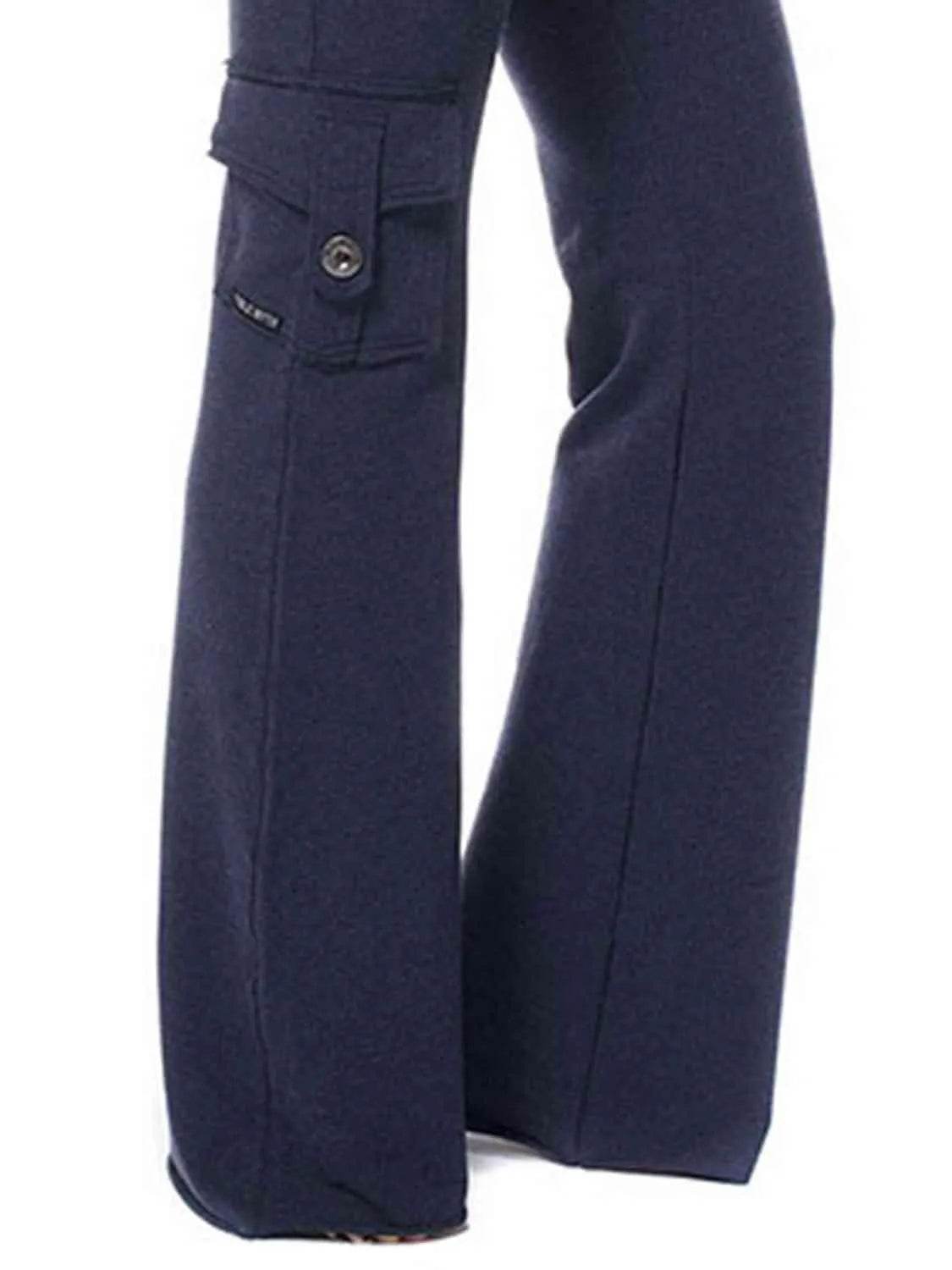 Mid Waist Pants with Pockets - Bona Fide Fashion