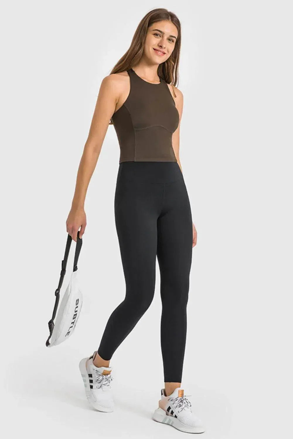Millennia High Waist Ankle-Length Yoga Leggings - Bona Fide Fashion