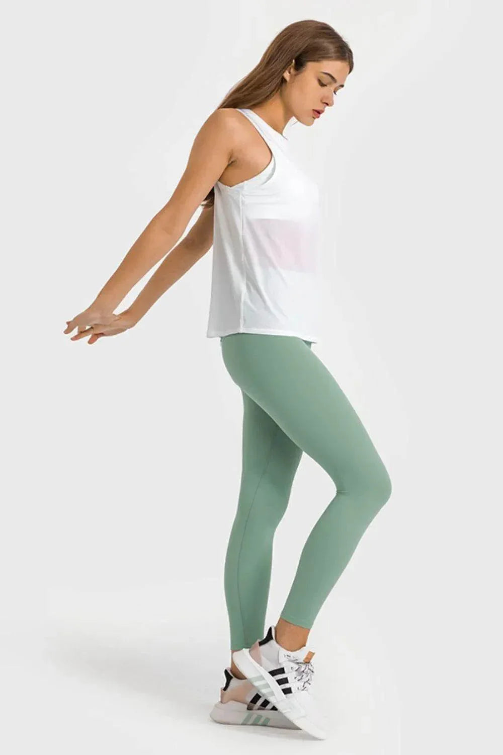 Millennia High Waist Ankle-Length Yoga Leggings - Bona Fide Fashion