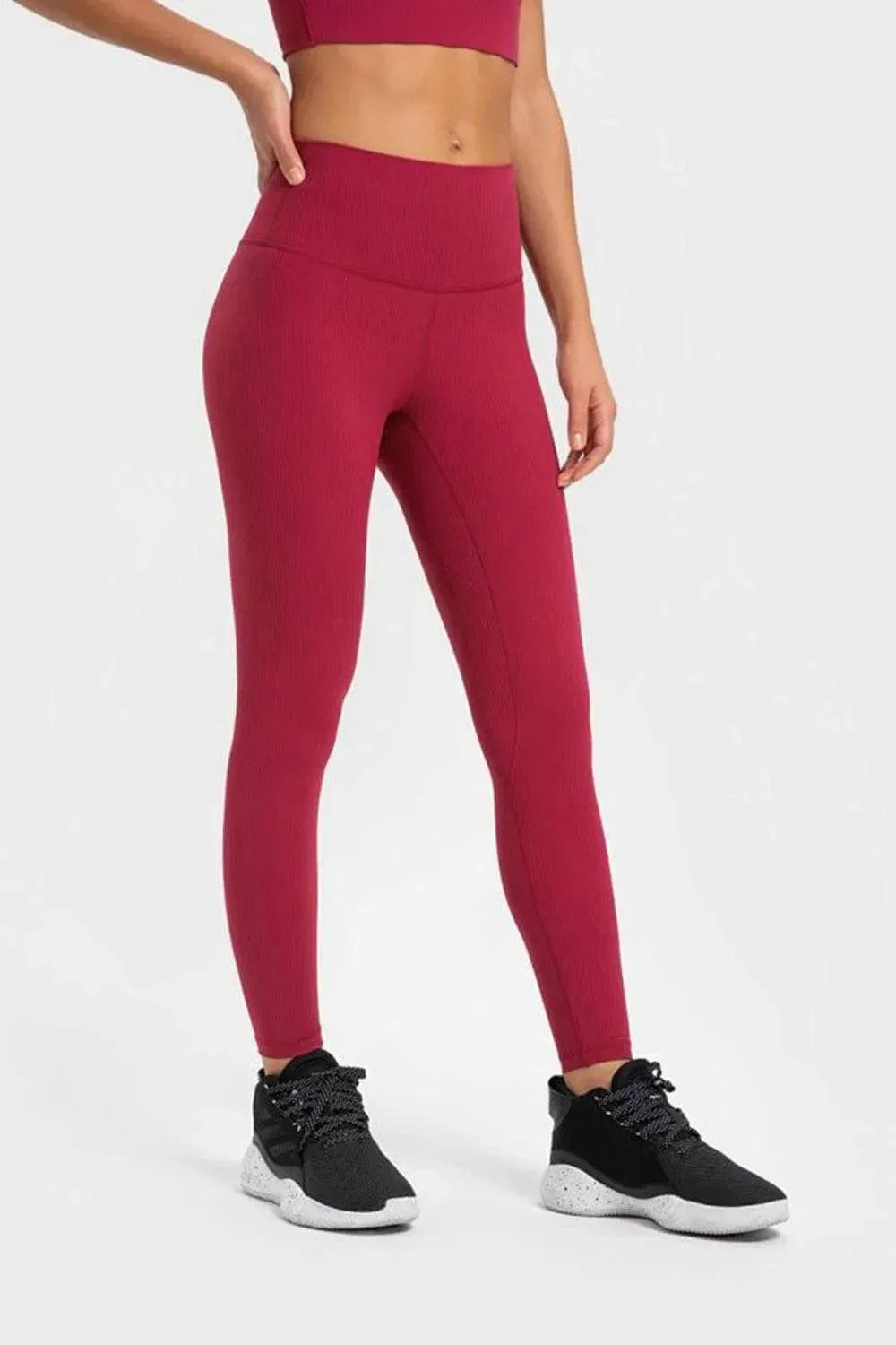 Millennia Highly Stretchy Wide Waistband Yoga Leggings - Bona Fide Fashion