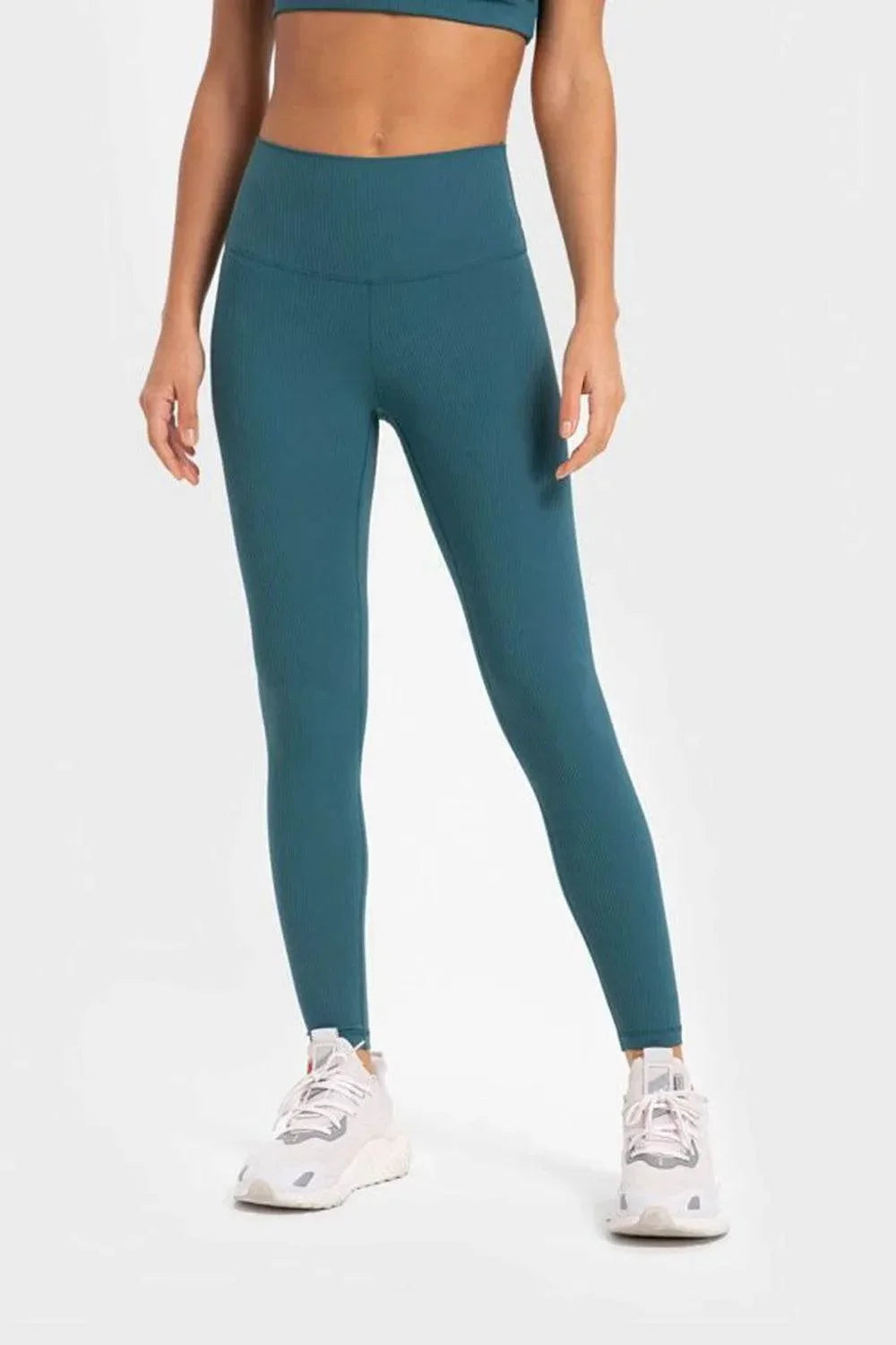 Millennia Highly Stretchy Wide Waistband Yoga Leggings - Bona Fide Fashion