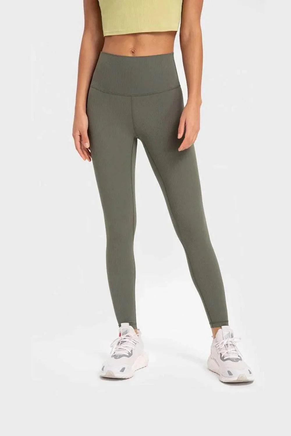 Millennia Highly Stretchy Wide Waistband Yoga Leggings - Bona Fide Fashion