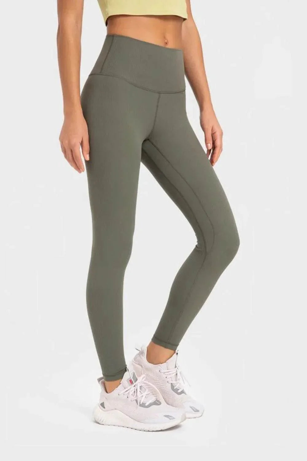 Millennia Highly Stretchy Wide Waistband Yoga Leggings - Bona Fide Fashion