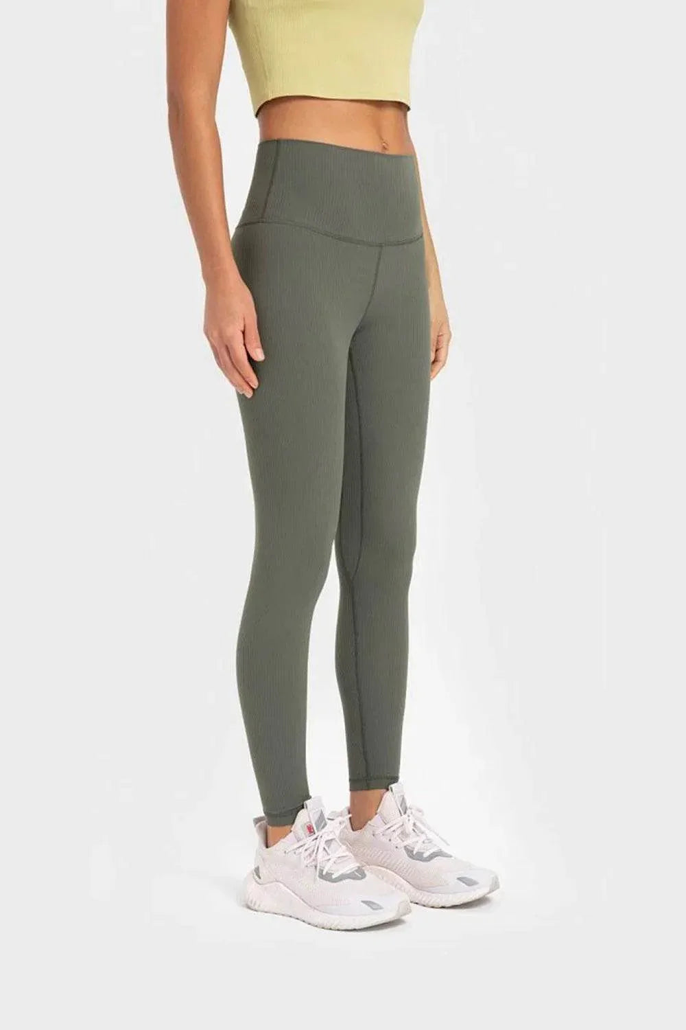 Millennia Highly Stretchy Wide Waistband Yoga Leggings - Bona Fide Fashion