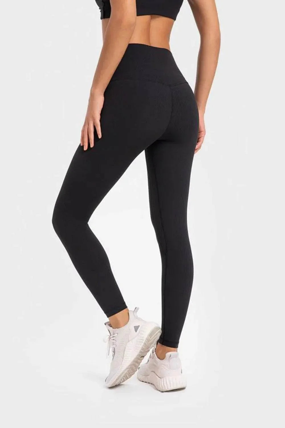Millennia Highly Stretchy Wide Waistband Yoga Leggings - Bona Fide Fashion