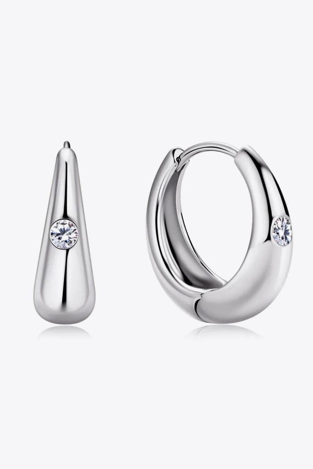 Moissanite 925 Sterling Silver Earrings - Bona Fide Fashion