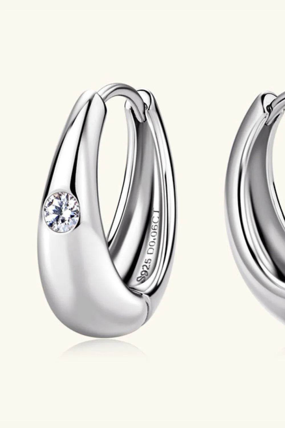 Moissanite 925 Sterling Silver Earrings - Bona Fide Fashion