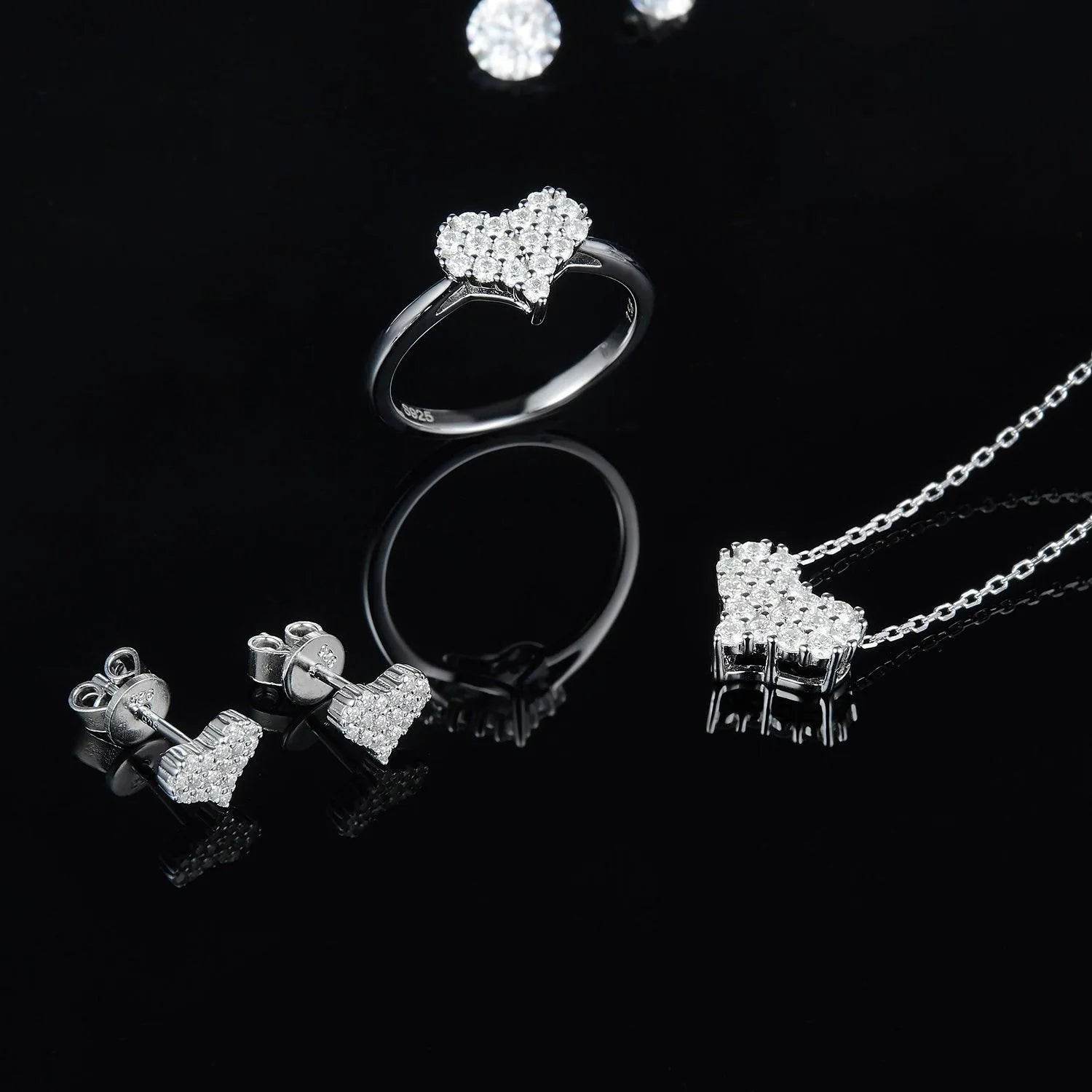 Moissanite 925 Sterling Silver Heart Bracelet - Bona Fide Fashion