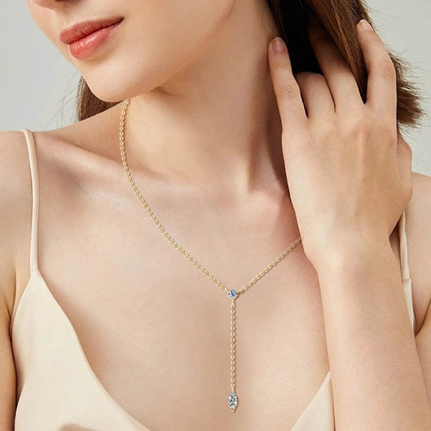 Moissanite 925 Sterling Silver Necklace - Bona Fide Fashion