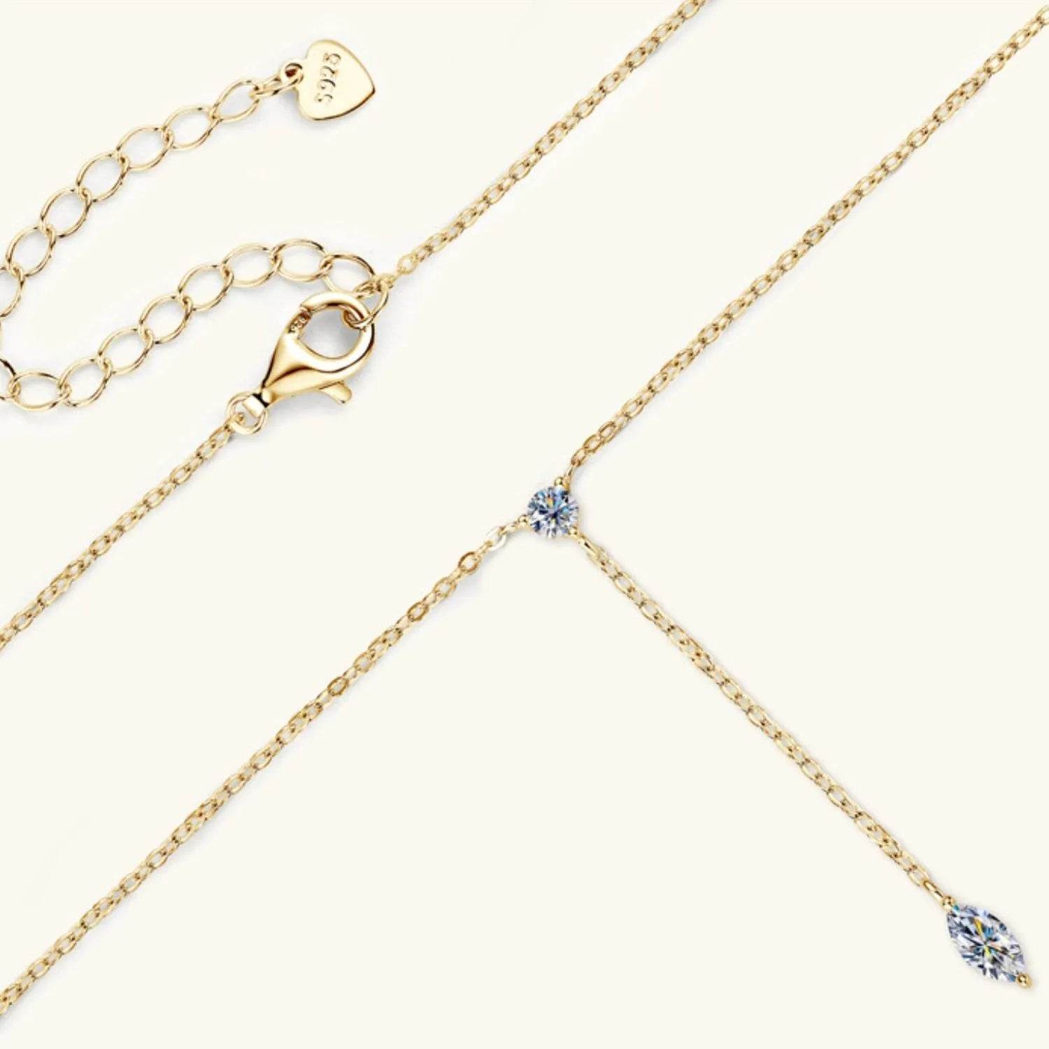 Moissanite 925 Sterling Silver Necklace - Bona Fide Fashion