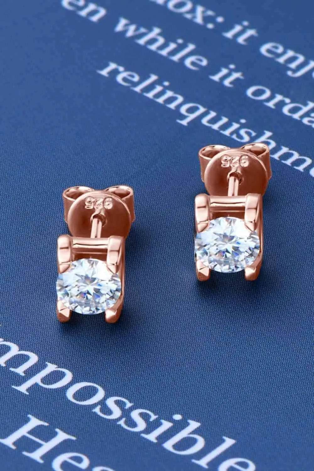 Moissanite 925 Sterling Silver Stud Earrings - Bona Fide Fashion