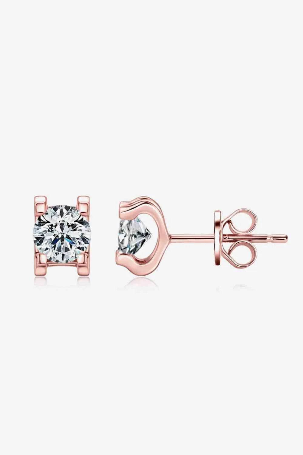 Moissanite 925 Sterling Silver Stud Earrings - Bona Fide Fashion