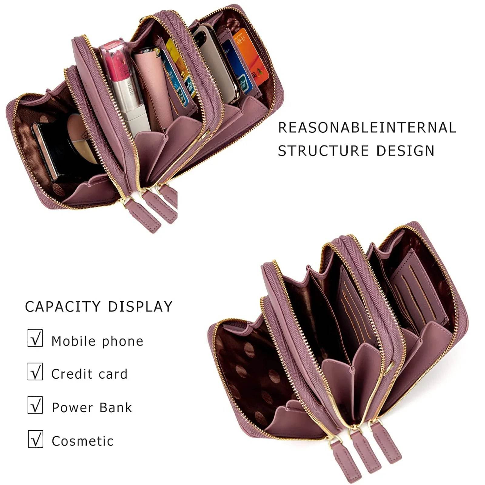 myfriday Small Crossbody Cell Phone Bag for Women, Mini Over Shoulder Handbag Purse with Credit Card Slots - Bona Fide Fashion