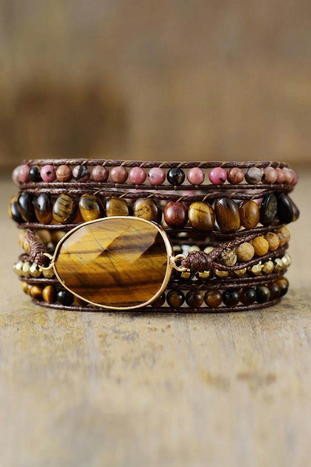Natural Stone Layered Bracelet - Bona Fide Fashion