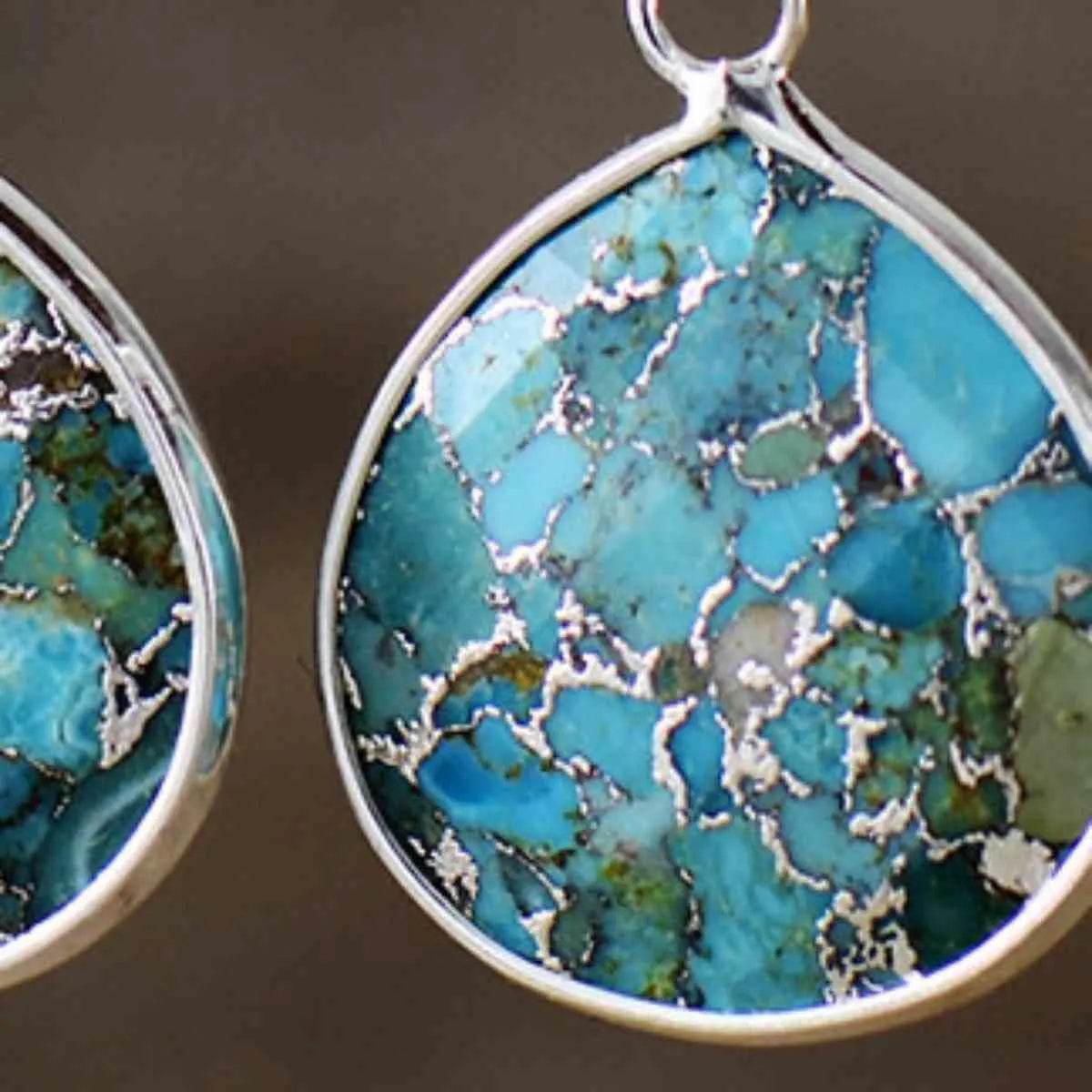 Natural Stone Teardrop Earrings - Bona Fide Fashion