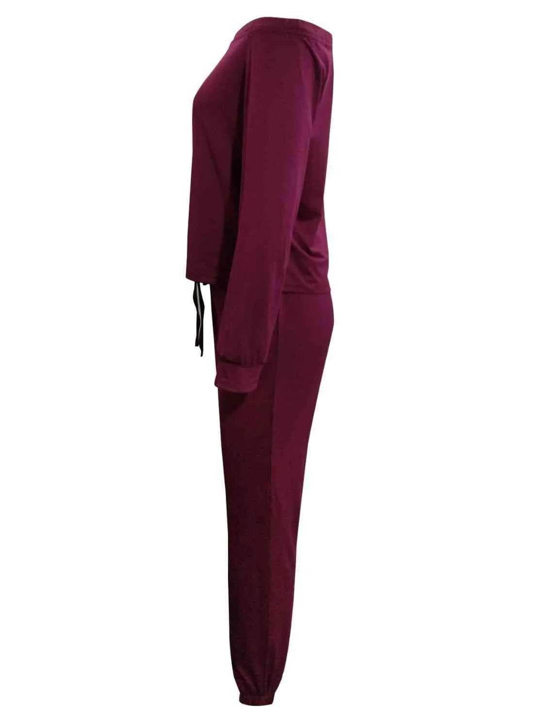 Off-Shoulder Top and Pants Set - Bona Fide Fashion