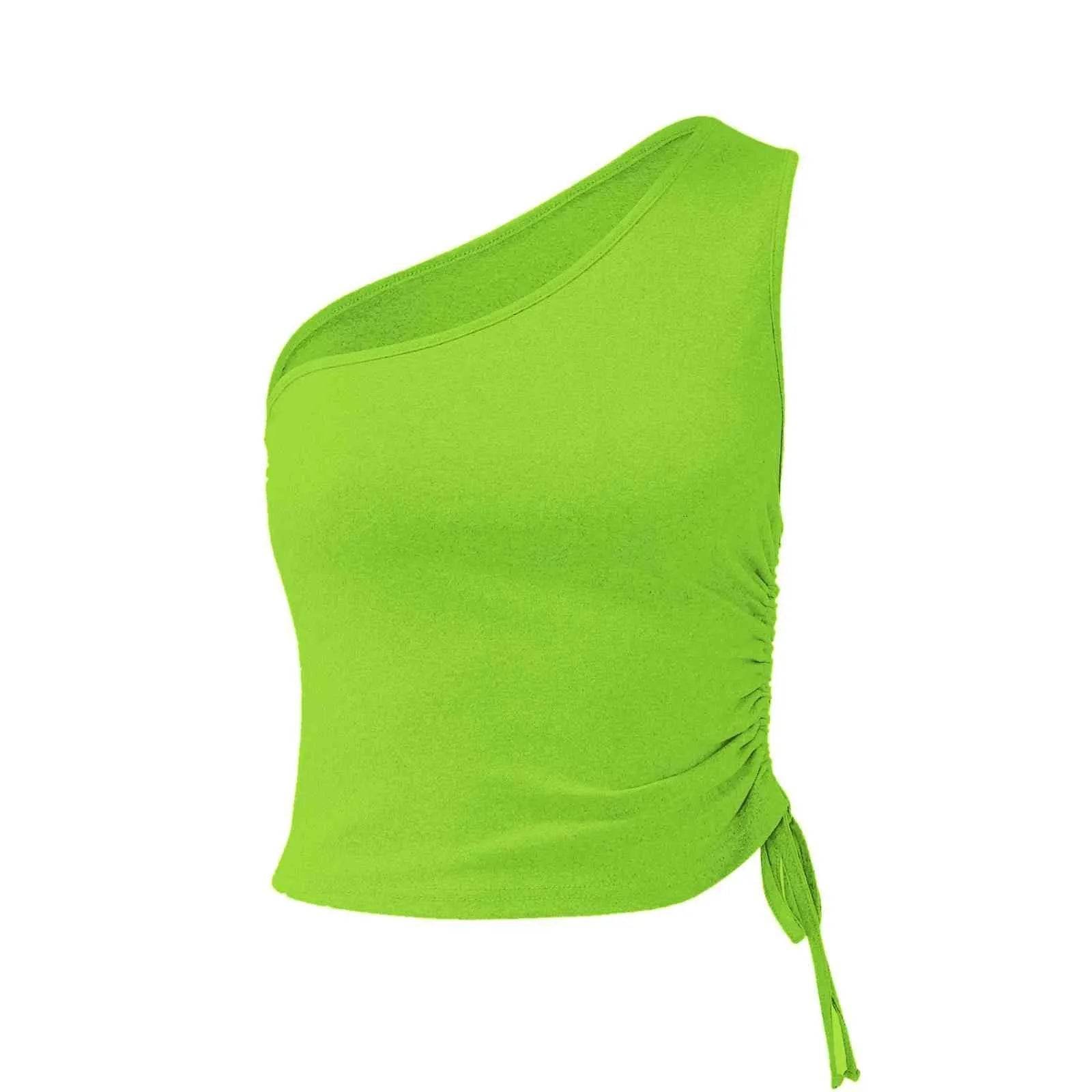 One Shoulder Tie Detail Cami - Bona Fide Fashion