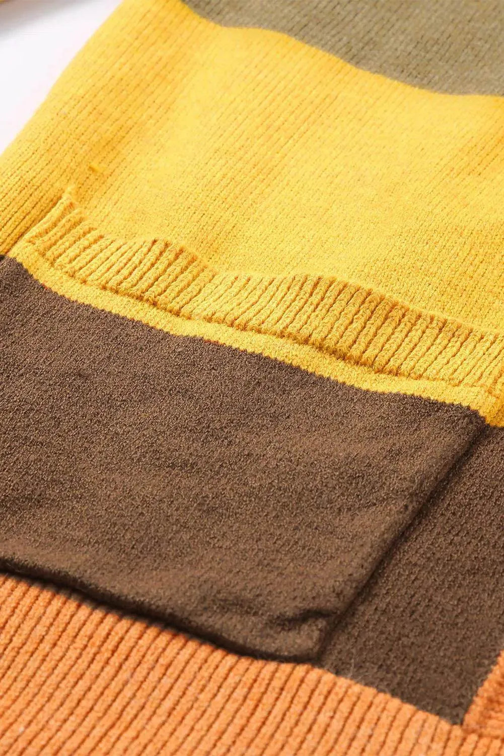 Open Front Color Block Cardigan - Bona Fide Fashion