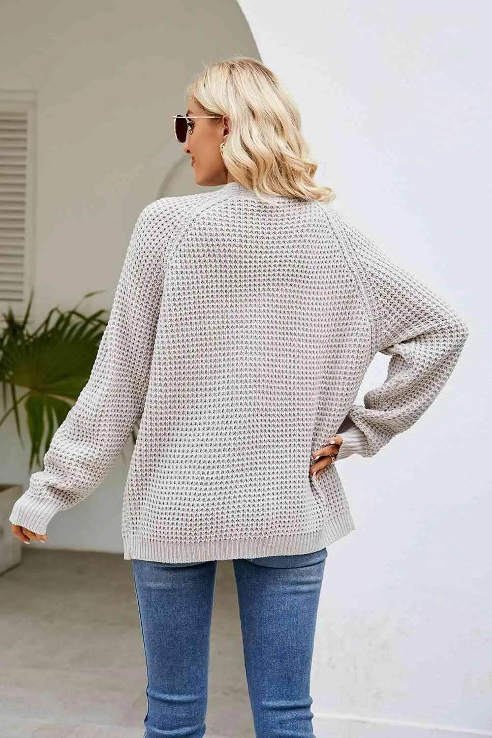 Open Front Long Sleeve Cardigan with Pockets - Bona Fide Fashion