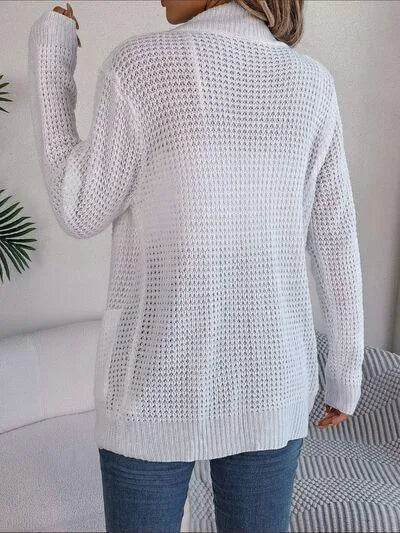 Open Front Long Sleeve Cardigan with Pockets - Bona Fide Fashion
