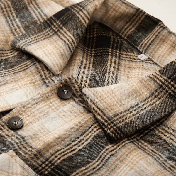 Plaid Long Cardigan Shirt Jacket H72DS3TP49 - Bona Fide Fashion