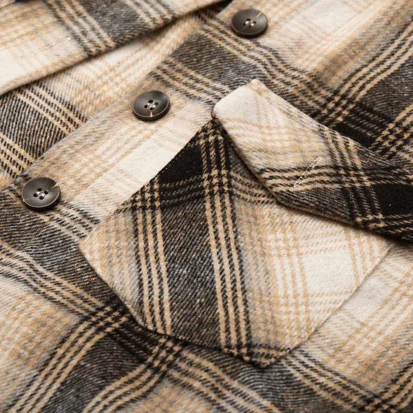 Plaid Long Cardigan Shirt Jacket H72DS3TP49 - Bona Fide Fashion