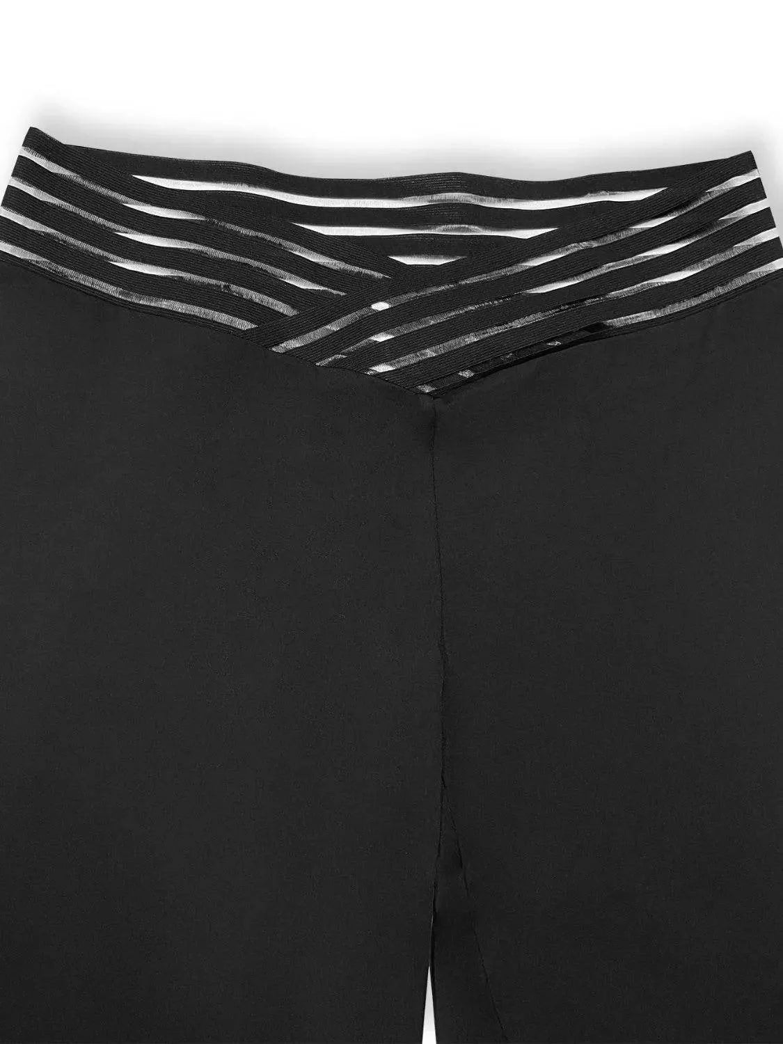 Plus Size V-Waistband Bootcut Pants - Bona Fide Fashion