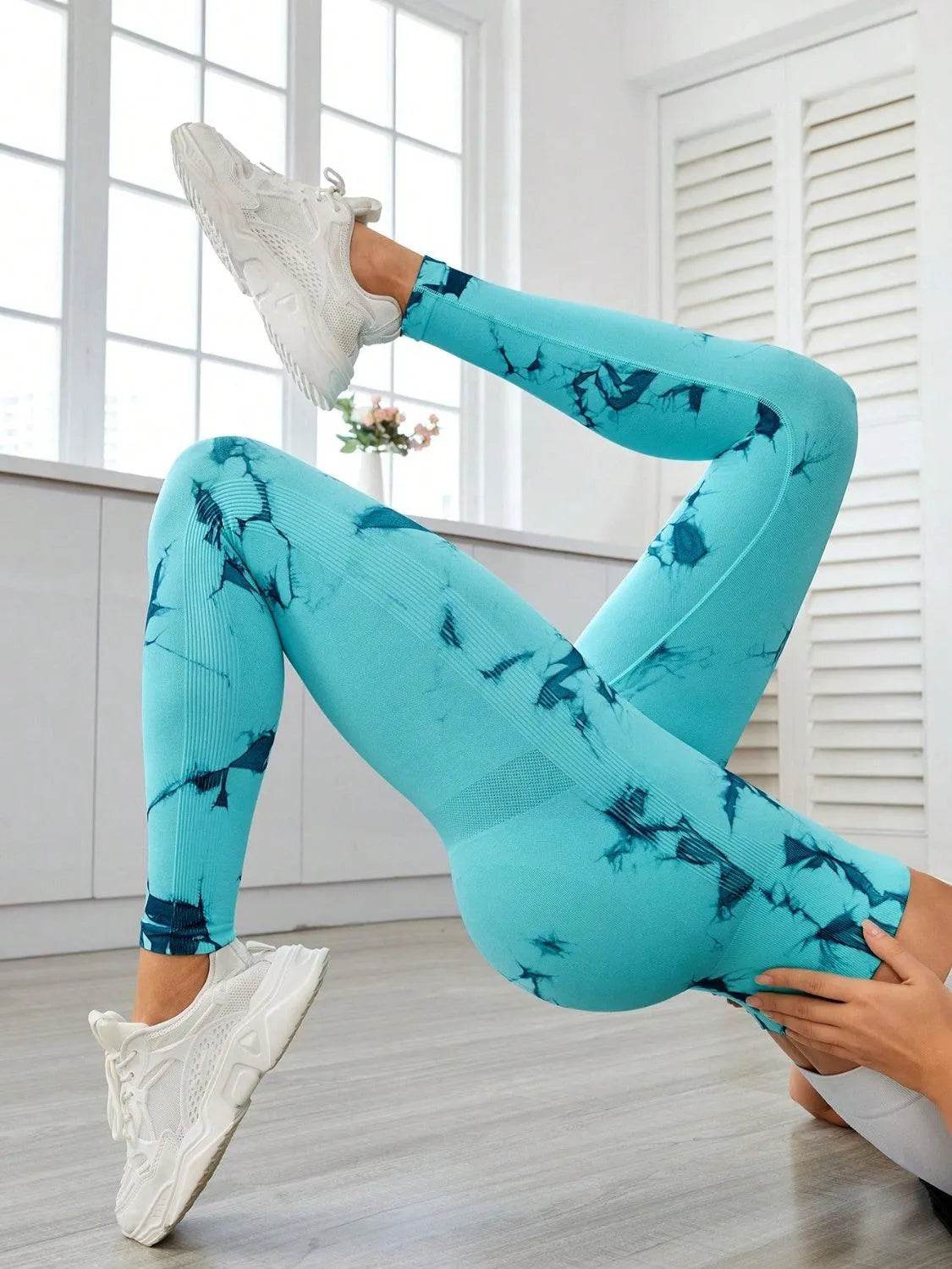 Printed High Waist Active Leggings - Bona Fide Fashion