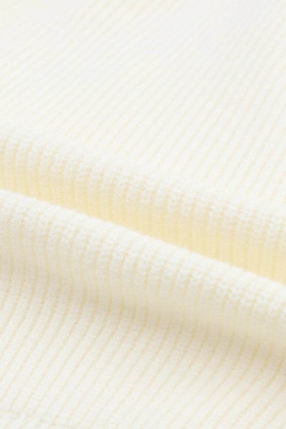 Ribbed Surplice Long Sleeve Sweater - Bona Fide Fashion