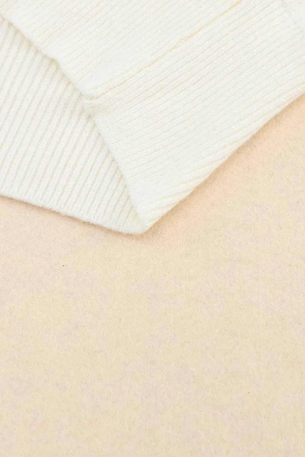 Ribbed Surplice Long Sleeve Sweater - Bona Fide Fashion