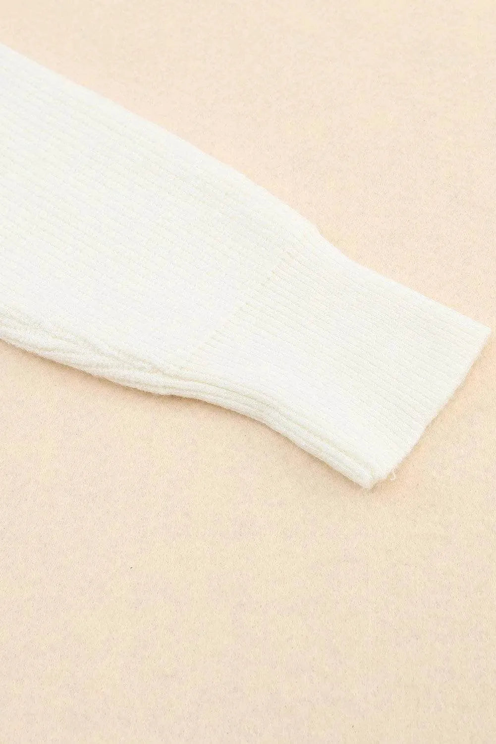 Ribbed Surplice Long Sleeve Sweater - Bona Fide Fashion