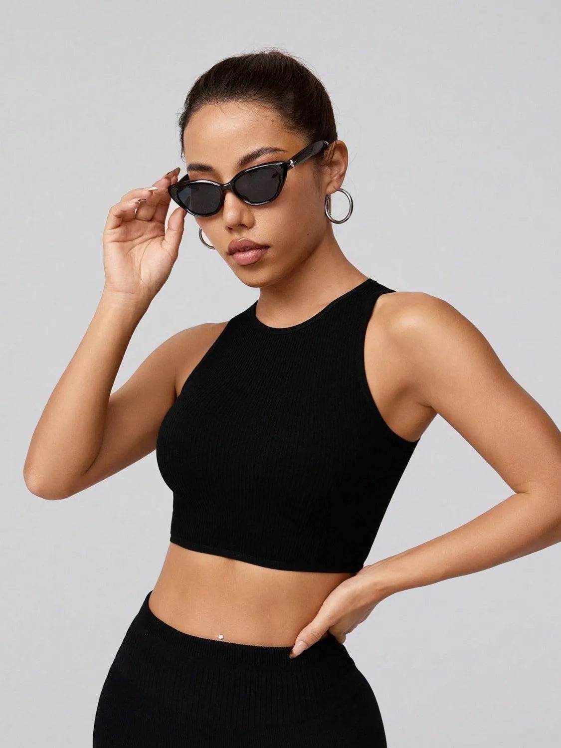 Round Neck Active Tank - Bona Fide Fashion