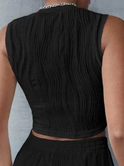 Round Neck Cropped Tank - Bona Fide Fashion