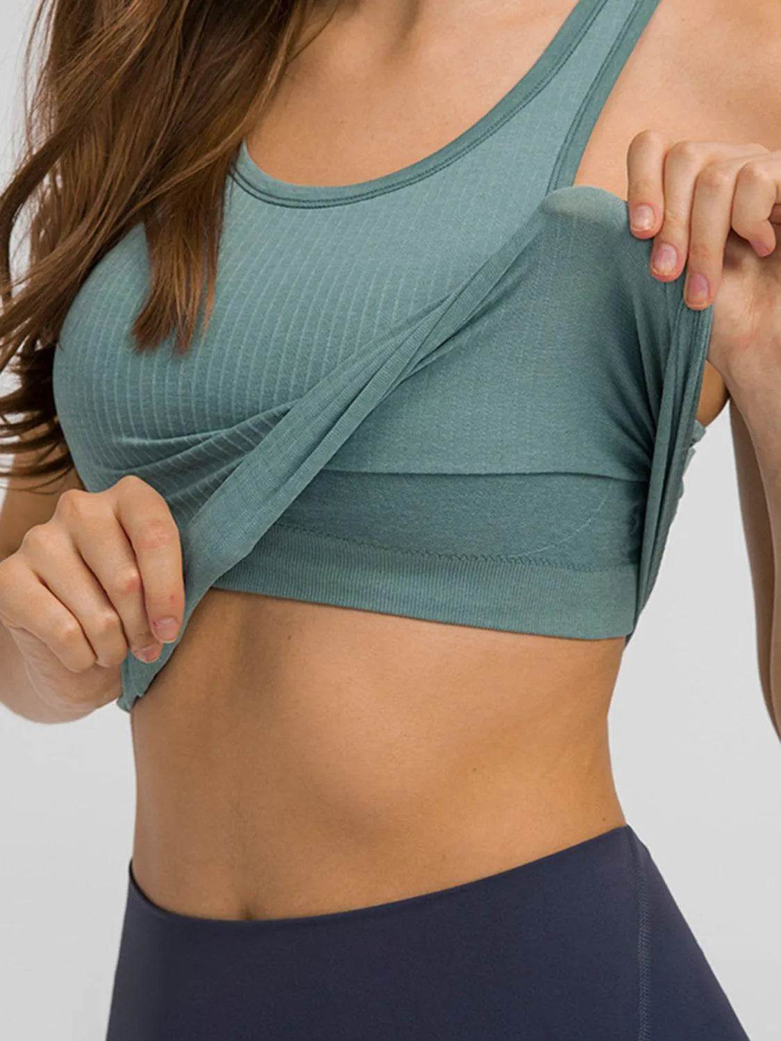 Round Neck Racerback Active Tank - Bona Fide Fashion
