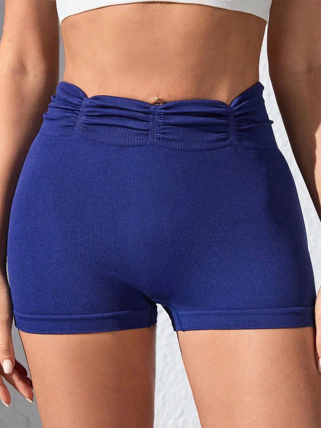 Ruched High Waist Active Shorts - Bona Fide Fashion