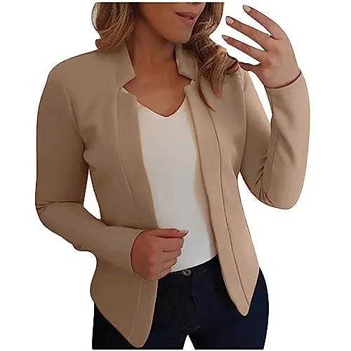 Same Day Delivery Items Prime Blazer Jackets for Women Fashion Dressy Open Front Cardigan Jacket Casual Long Sleeve Work Office Suit Jacket - Bona Fide Fashion