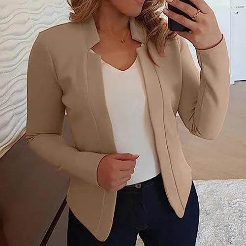 Same Day Delivery Items Prime Blazer Jackets for Women Fashion Dressy Open Front Cardigan Jacket Casual Long Sleeve Work Office Suit Jacket - Bona Fide Fashion