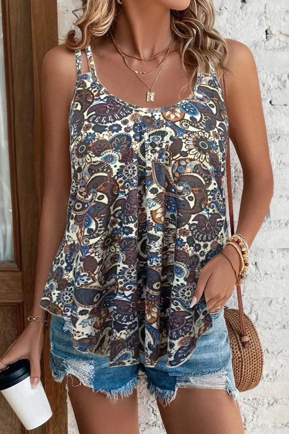 Scoop Neck Double Strap Cami – Lightweight Layering Tank Top for Women - Bona Fide Fashion