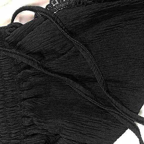 Senior Deals of The Day Shorts for Women Casual Elastic Waist Drawstring Yoga Lounge Shorts Comfy Stretch Lace Trim Summer Beach Linen Ruffle Shorts - Bona Fide Fashion
