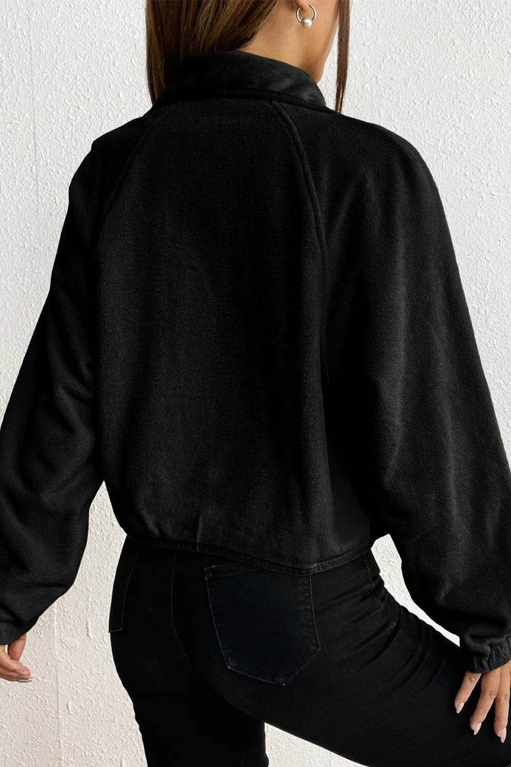 Snap Down Collared Jacket - Bona Fide Fashion