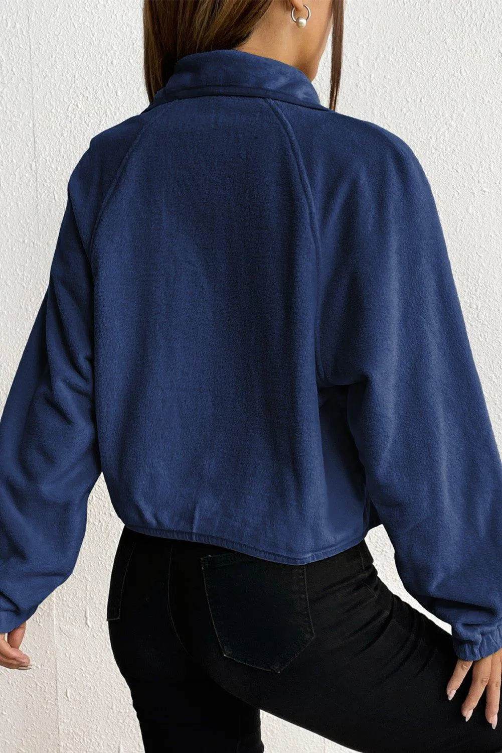 Snap Down Collared Jacket - Bona Fide Fashion