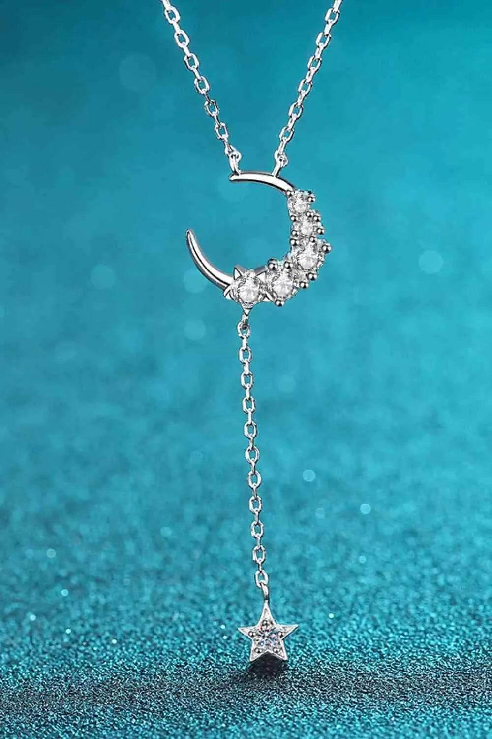 Star & Moon Moissanite Necklace - Bona Fide Fashion