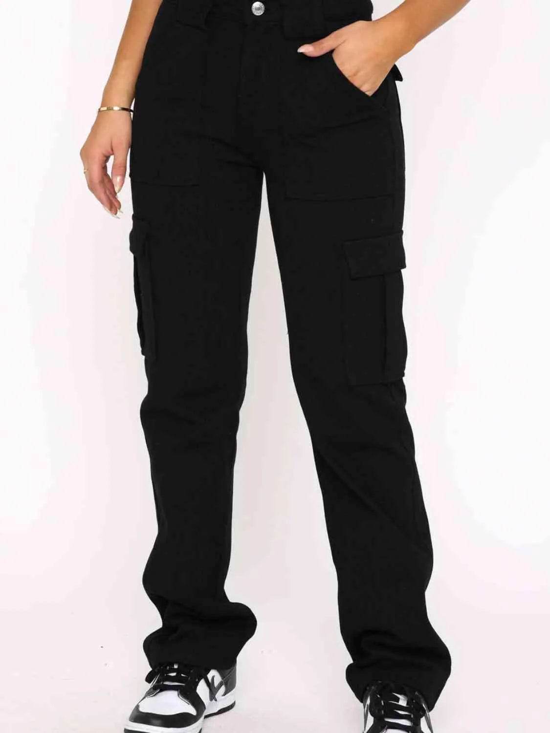 Straight Leg Cargo Pants - Bona Fide Fashion