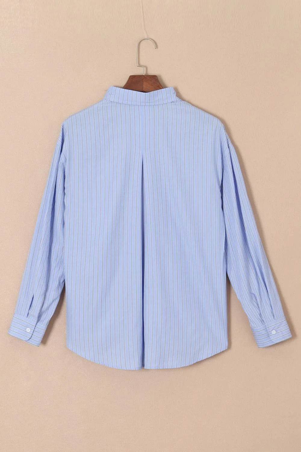 Striped Button Up Long Sleeve Shirt - Bona Fide Fashion
