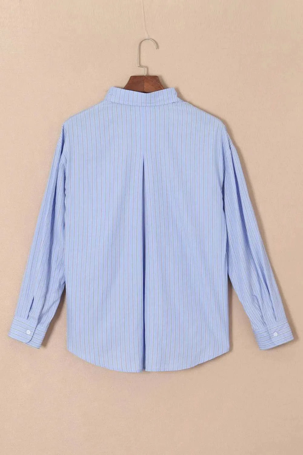 Striped Button Up Long Sleeve Shirt - Bona Fide Fashion