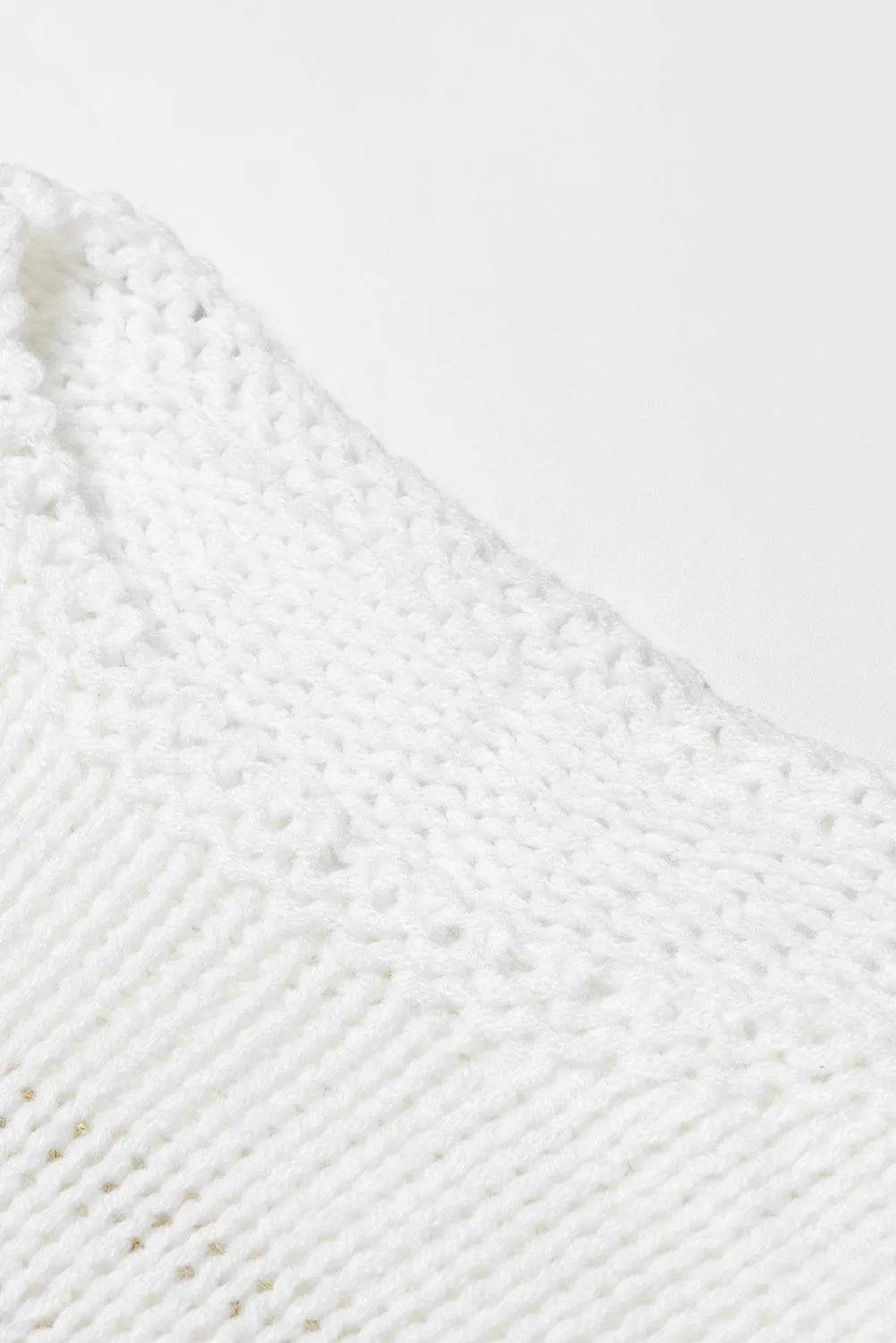 Striped Round Neck Dropped Shoulder Sweater - Bona Fide Fashion